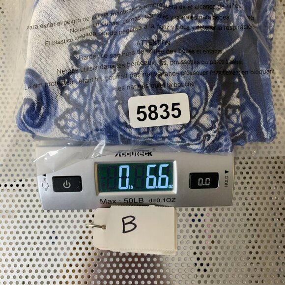 Chicos Womens Cardigan Sweater 1 M Paisley Blue White Waterfall Lightweight Boho - Picture 14 of 14